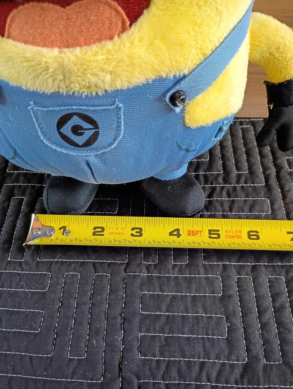 Yellow Minion Plush Toy - Blue Overalls Kids Toy